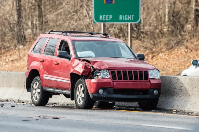Accidented car after an accident