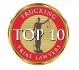 Top 10 Trucking Trial Lawyers Badge