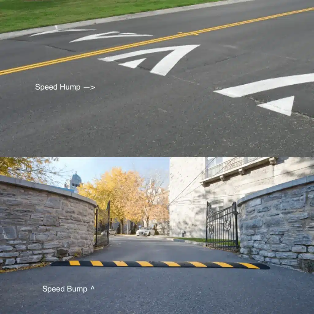 comparing speed bump and speed hump