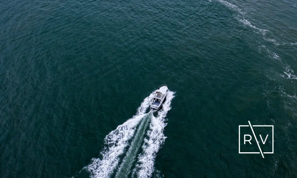 small boat on a lake
