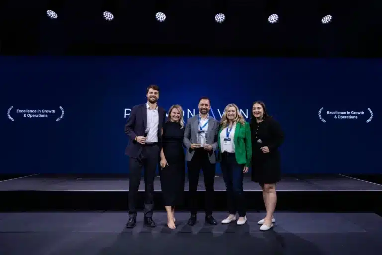 Richmond Vona team receiving an award for Excellence in Growth & Operations, celebrating leadership and firm achievement.
