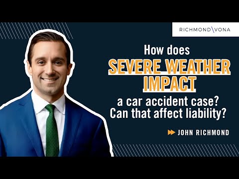 John discusses how severe weather impacts a car accident case and affects liability