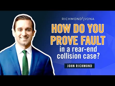 John explains how to prove fault in a rear-end collision case