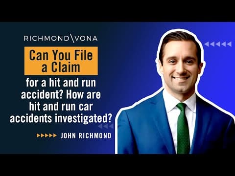 John explains how you can file a claim for a hit and run accident and how are they investigated