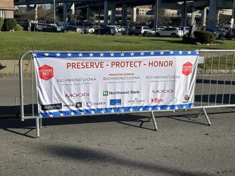Richmond Vona banner displayed during a community outreach event