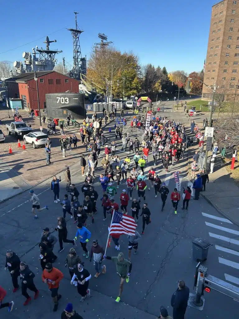 Crowd gathered at a community event