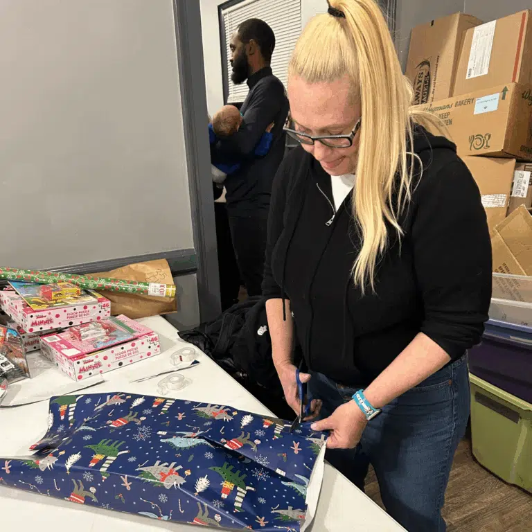 Preparing materials as part of a community outreach activity