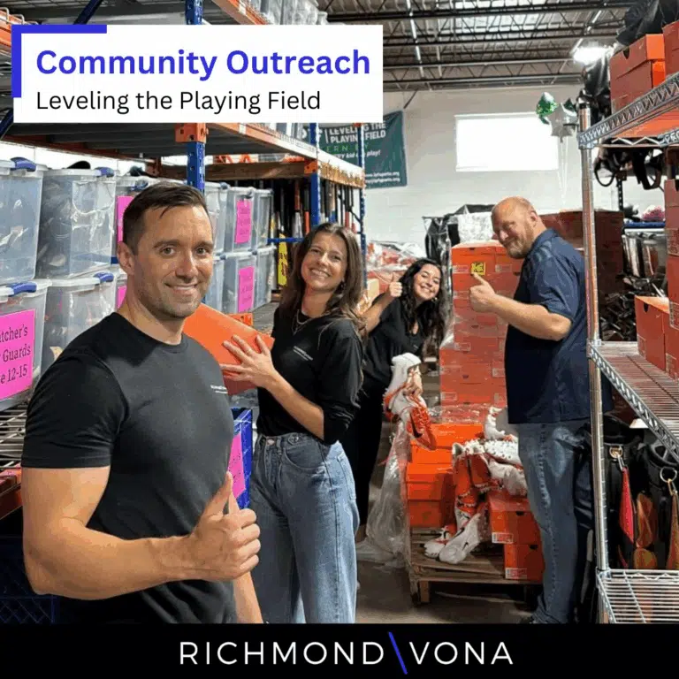 Richmond Vona team member volunteering during a community outreach event.