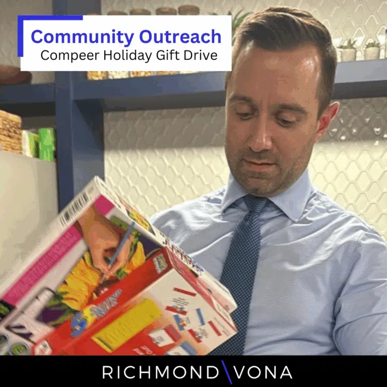 Community Outreach Compeer Holiday Gift Drive with John Richmond present