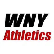 Western New York Athletics Logo in black and red reading WNY Athletics