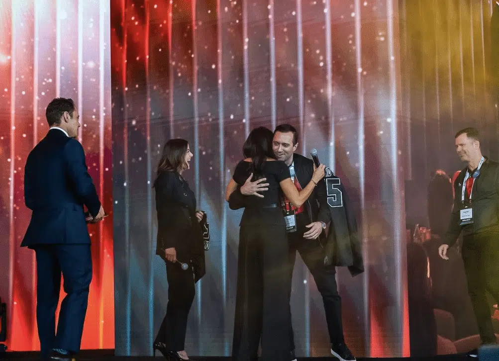 John Richmond and Keith Vona receiving award at Crisp Summit