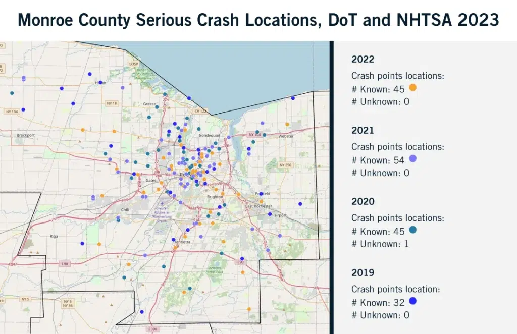 Monroe County Serious Crash Locations