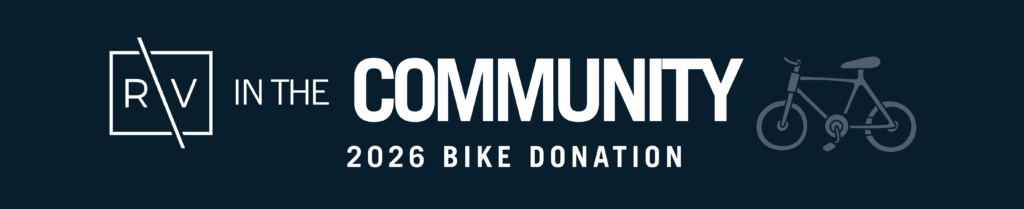 #RVIntheCommunity Bike Donation Logo