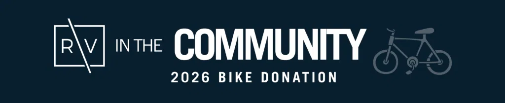 #RVIntheCommunity Bike Donation Logo