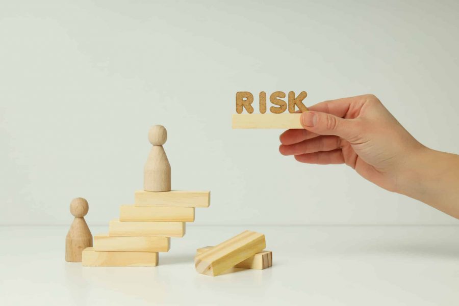 Concept of Risk, Eliminating the risk, Risk protection Concept of Risk, Eliminating the risk, Risk protection wooden blocks and letters