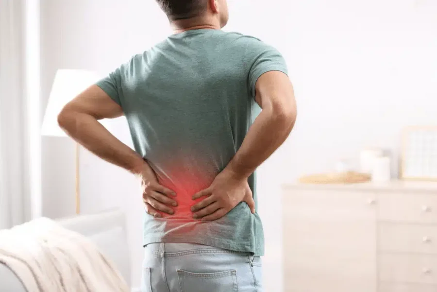 A man having back pain